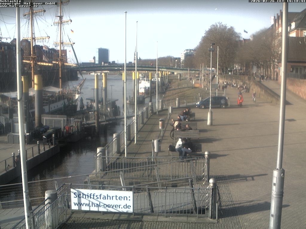 Archiv Foto Webcam Weserpromenade Schlachte Bremen