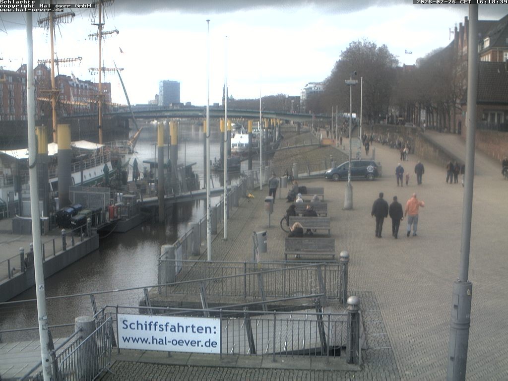 Archiv Foto Webcam Weserpromenade Schlachte Bremen