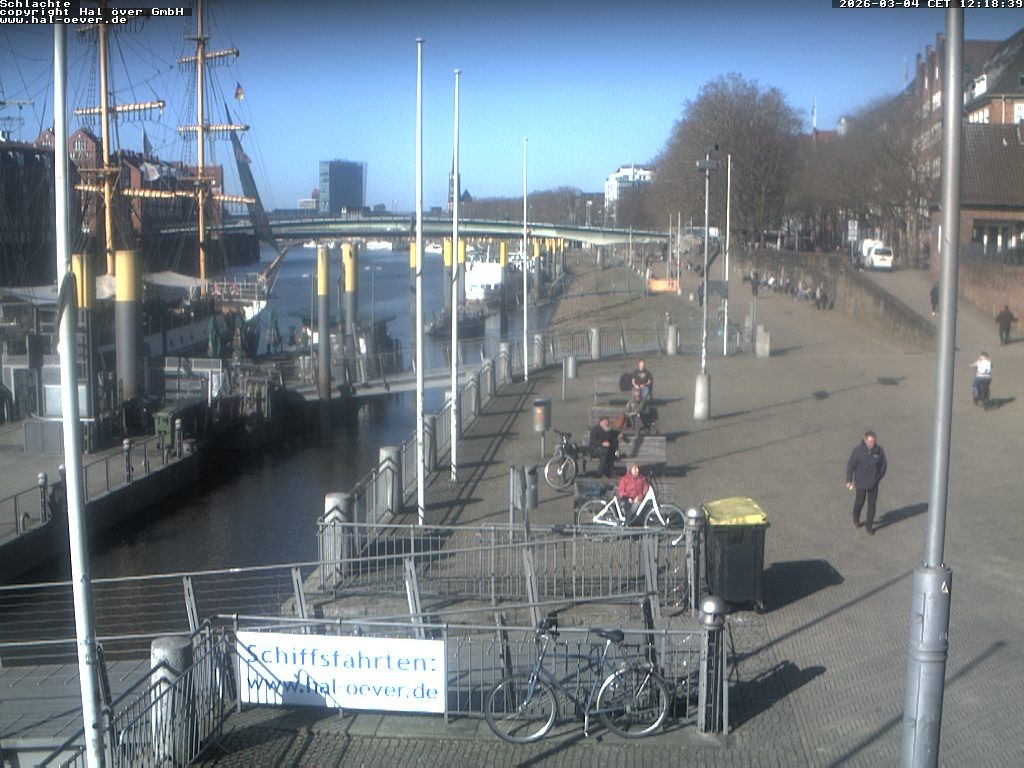 Archiv Foto Webcam Weserpromenade Schlachte Bremen