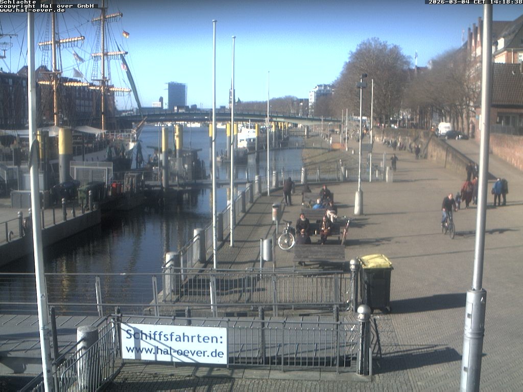 Archiv Foto Webcam Weserpromenade Schlachte Bremen