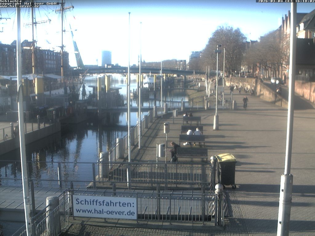 Archiv Foto Webcam Weserpromenade Schlachte Bremen