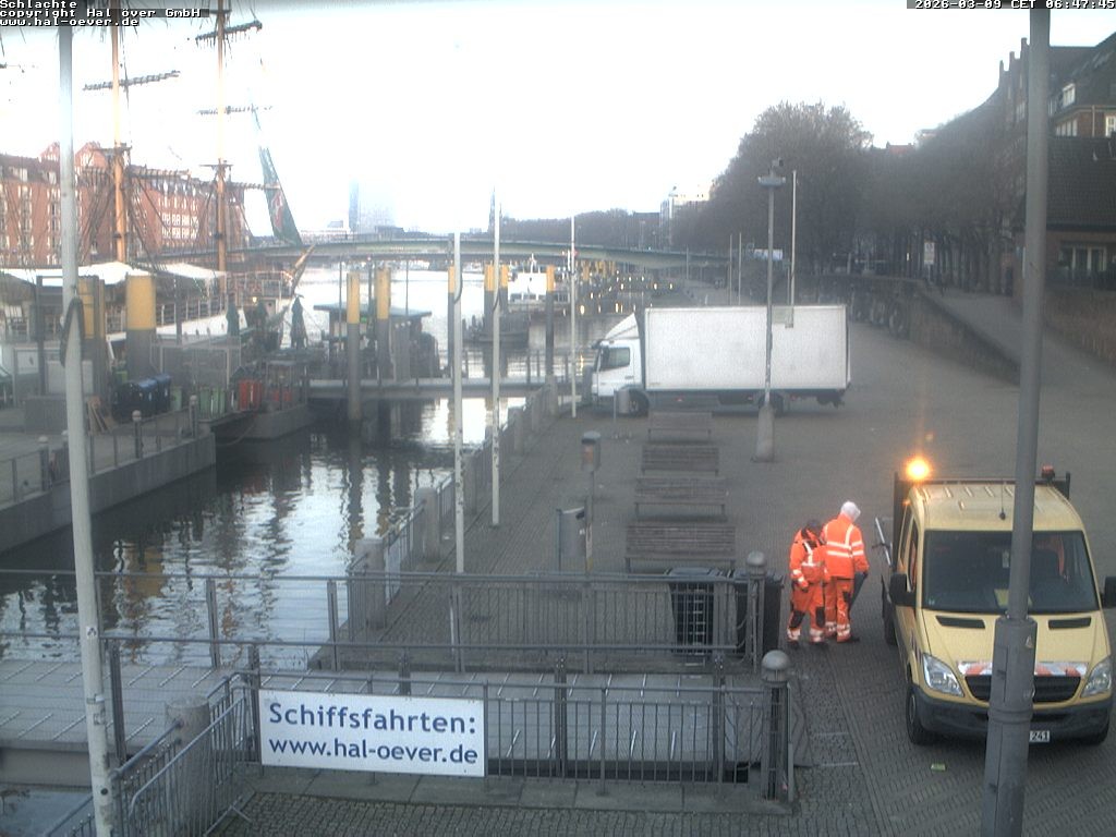 Archiv Foto Webcam Weserpromenade Schlachte Bremen