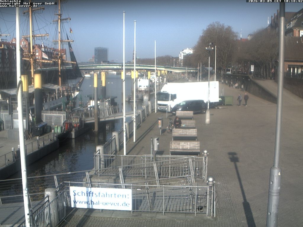 Archiv Foto Webcam Weserpromenade Schlachte Bremen