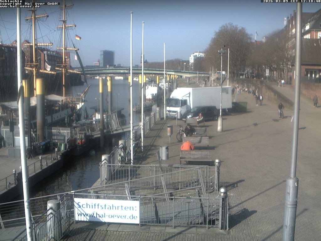 Archiv Foto Webcam Weserpromenade Schlachte Bremen