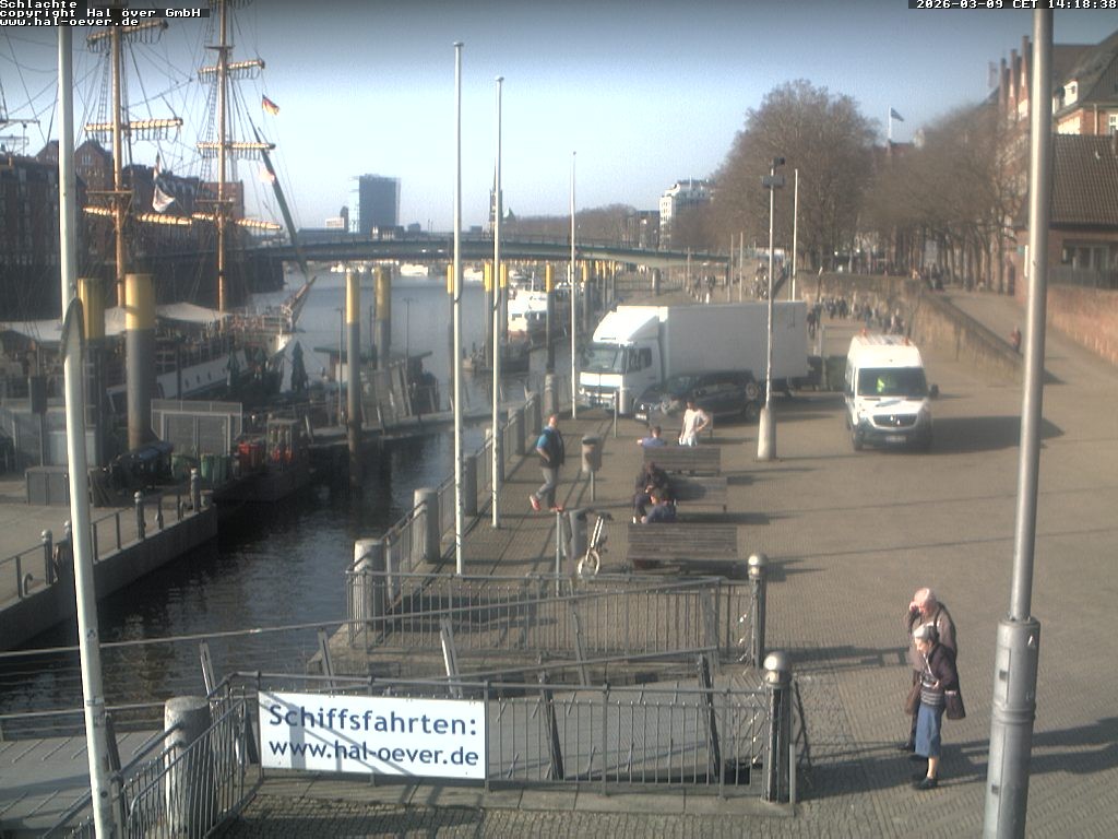 Archiv Foto Webcam Weserpromenade Schlachte Bremen