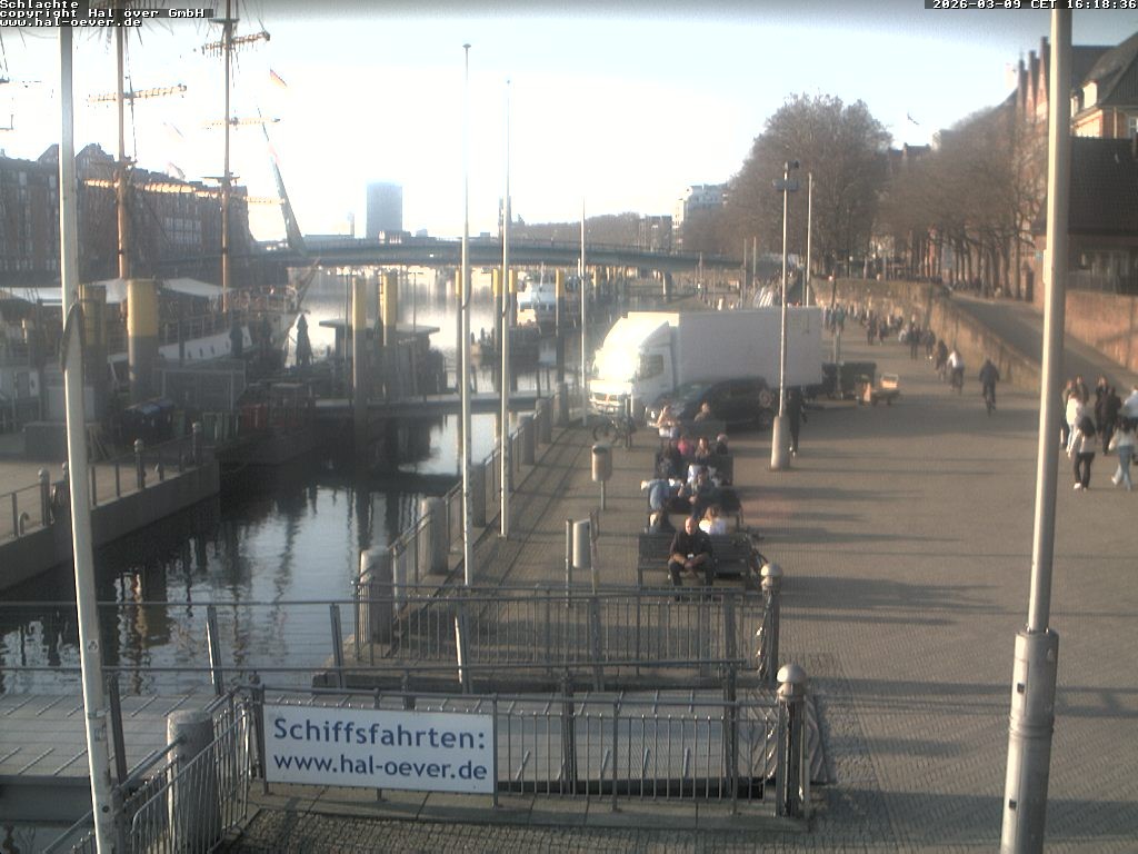 Archiv Foto Webcam Weserpromenade Schlachte Bremen