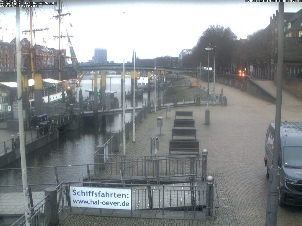 Archiv Foto Webcam Weserpromenade Schlachte Bremen