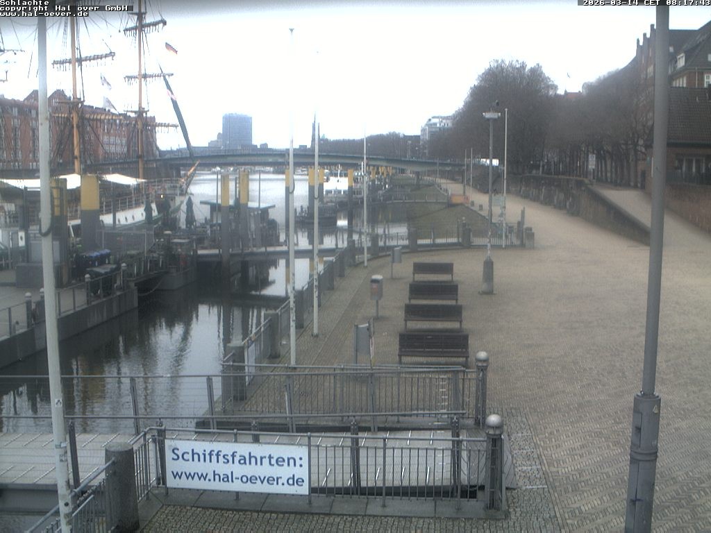 Archiv Foto Webcam Weserpromenade Schlachte Bremen