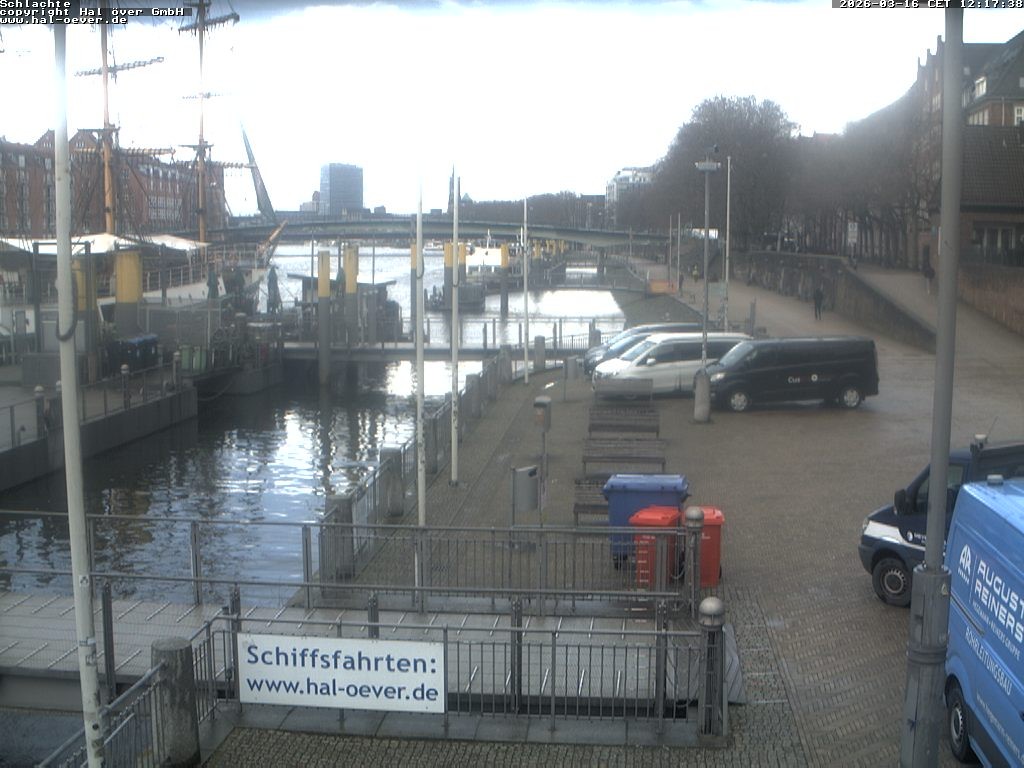 Archived image Webcam River Walk Schlachte Bremen