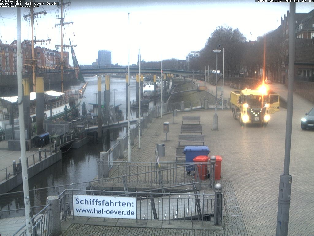 Archiv Foto Webcam Weserpromenade Schlachte Bremen