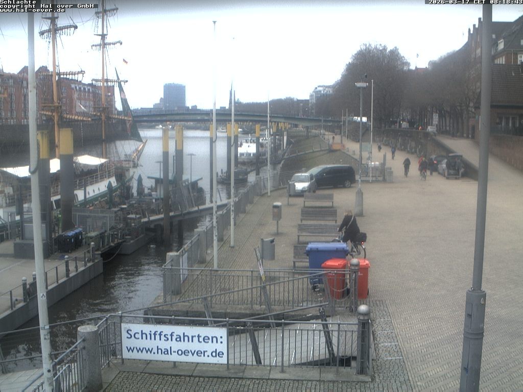 Archiv Foto Webcam Weserpromenade Schlachte Bremen