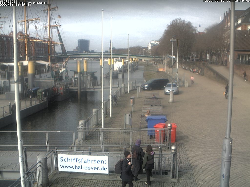Archiv Foto Webcam Weserpromenade Schlachte Bremen