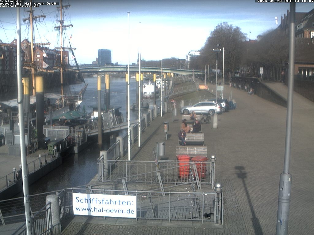 Archiv Foto Webcam Weserpromenade Schlachte Bremen