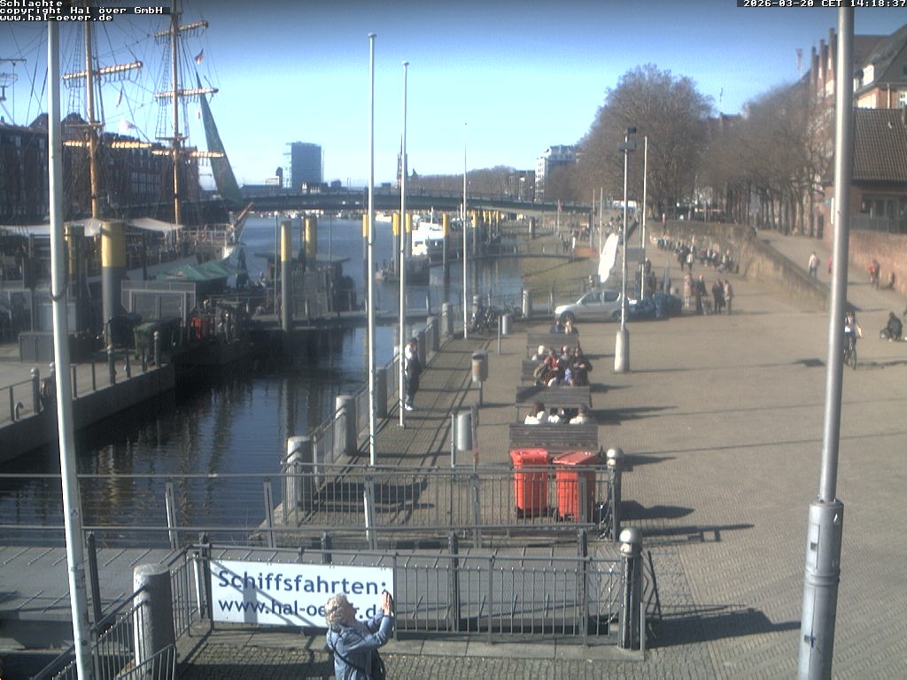 Archiv Foto Webcam Weserpromenade Schlachte Bremen