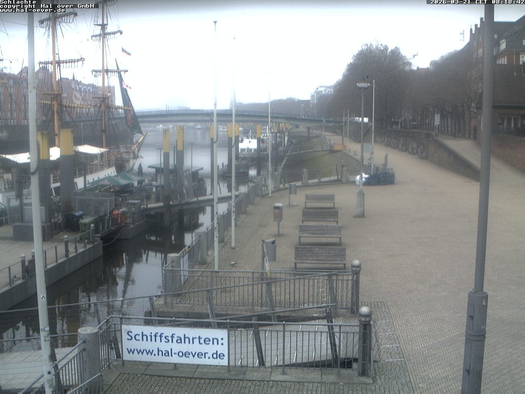 Archiv Foto Webcam Weserpromenade Schlachte Bremen