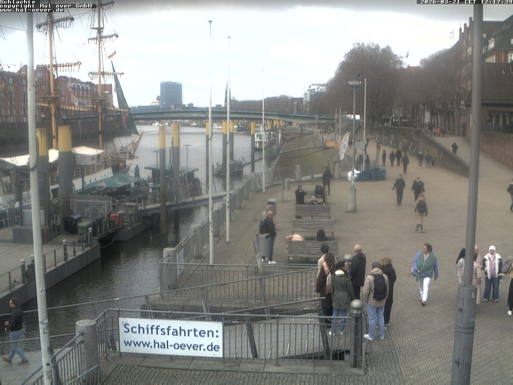 Archiv Foto Webcam Weserpromenade Schlachte Bremen