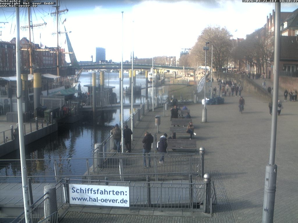 Archiv Foto Webcam Weserpromenade Schlachte Bremen