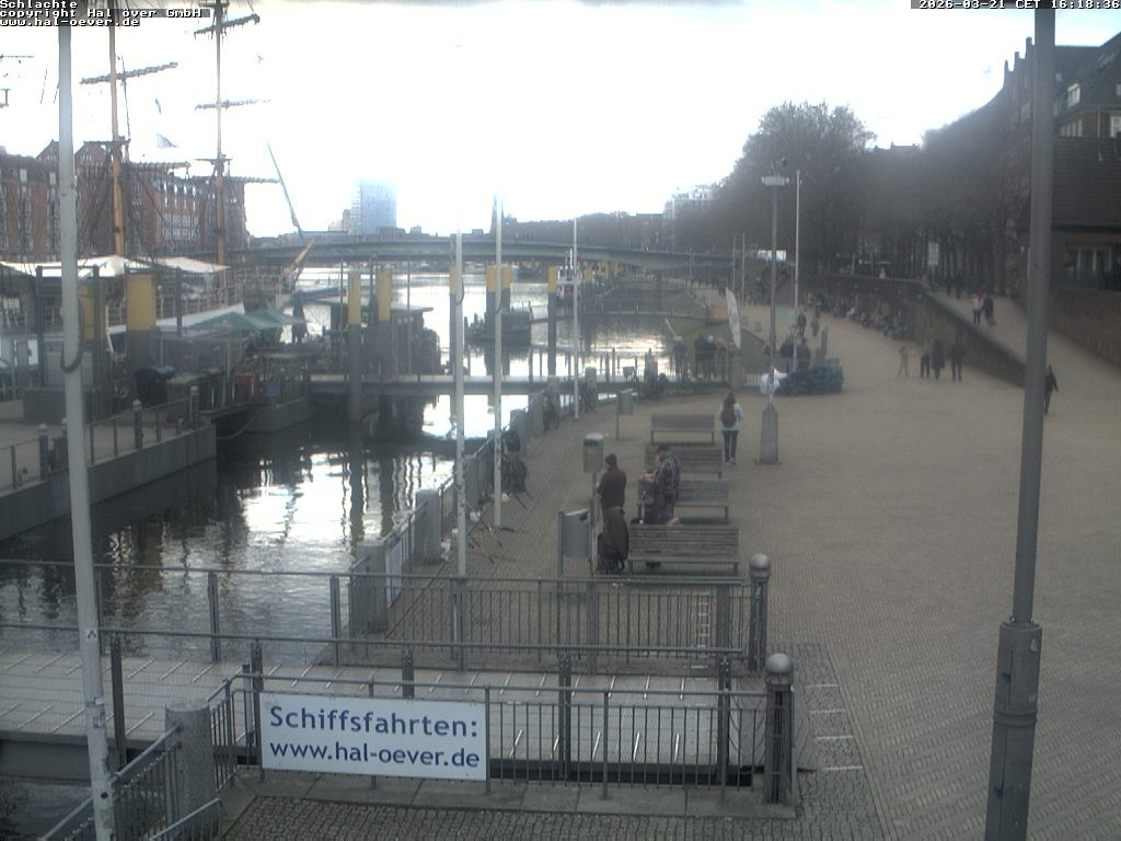 Archiv Foto Webcam Weserpromenade Schlachte Bremen