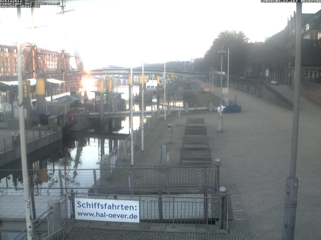 Archived image Webcam River Walk Schlachte Bremen