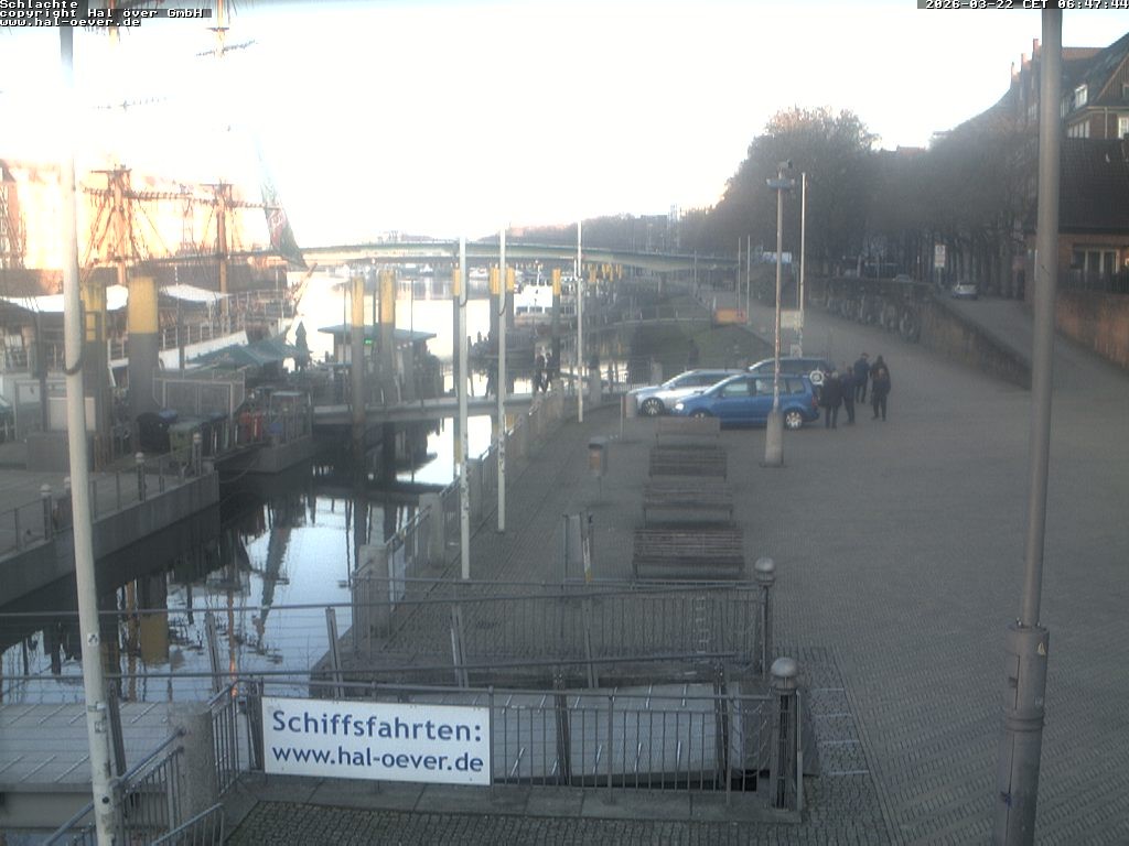 Archived image Webcam River Walk Schlachte Bremen