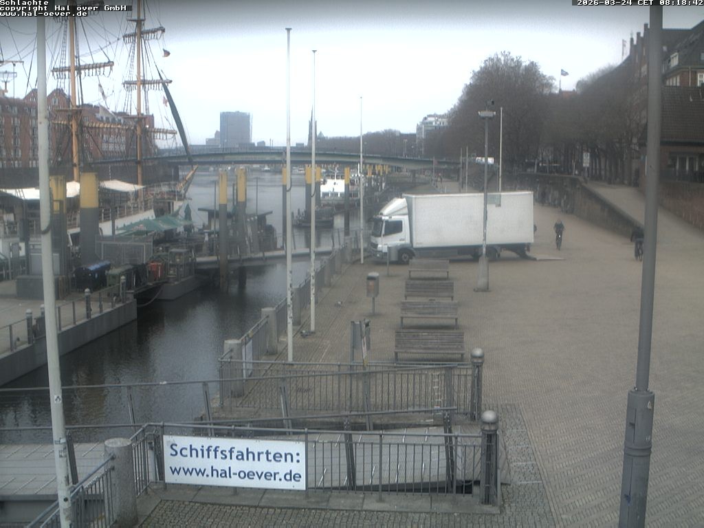 Archiv Foto Webcam Weserpromenade Schlachte Bremen
