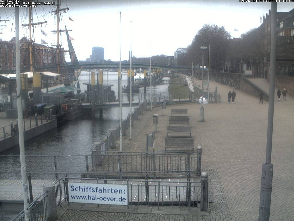 Archiv Foto Webcam Weserpromenade Schlachte Bremen