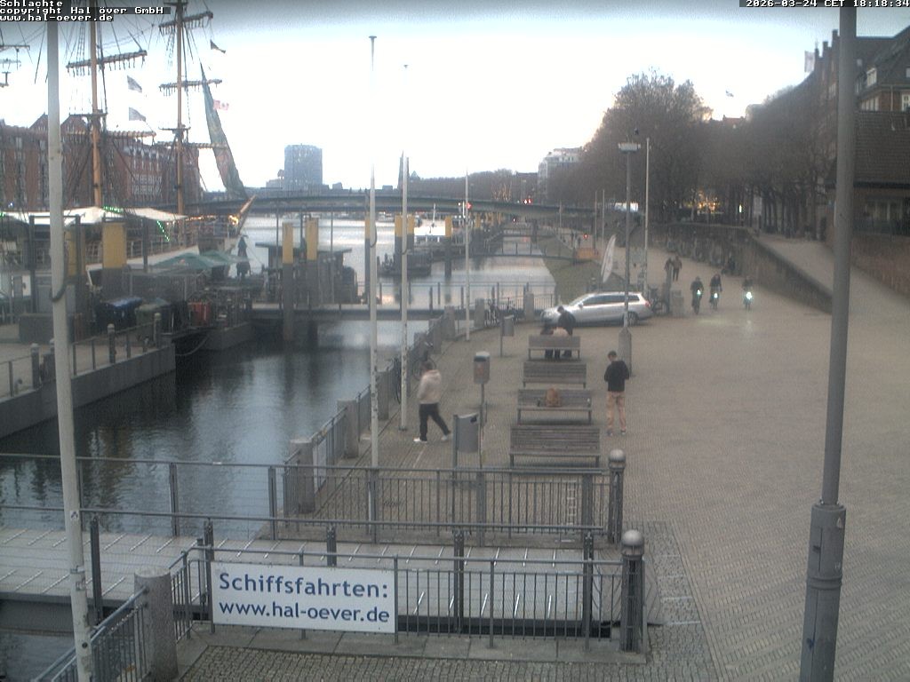 Archiv Foto Webcam Weserpromenade Schlachte Bremen