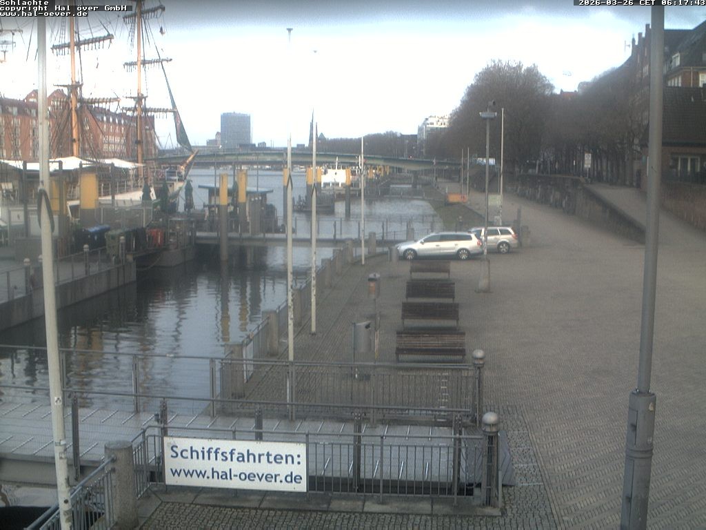 Archiv Foto Webcam Weserpromenade Schlachte Bremen