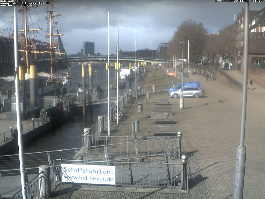 Archiv Foto Webcam Weserpromenade Schlachte Bremen