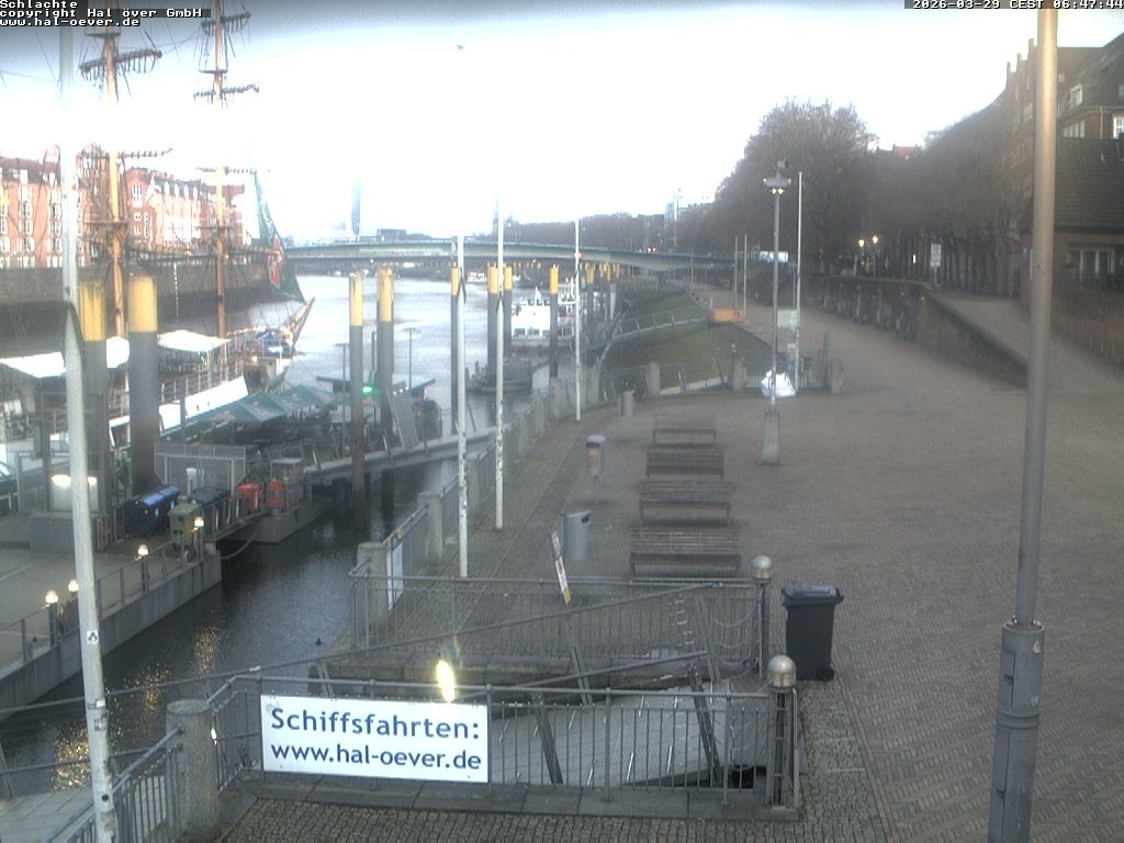 Archiv Foto Webcam Weserpromenade Schlachte Bremen