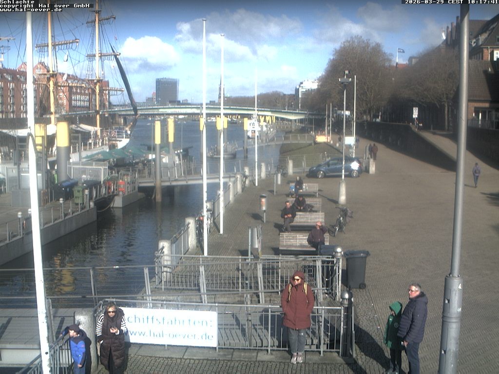 Archiv Foto Webcam Weserpromenade Schlachte Bremen