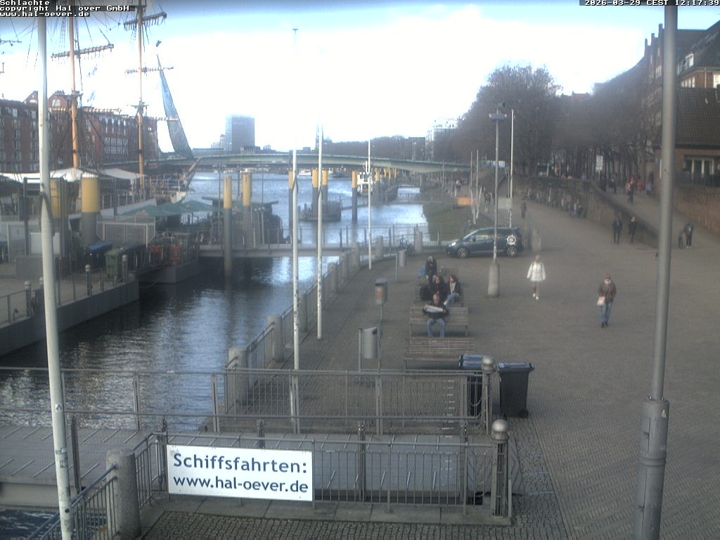 Archiv Foto Webcam Weserpromenade Schlachte Bremen