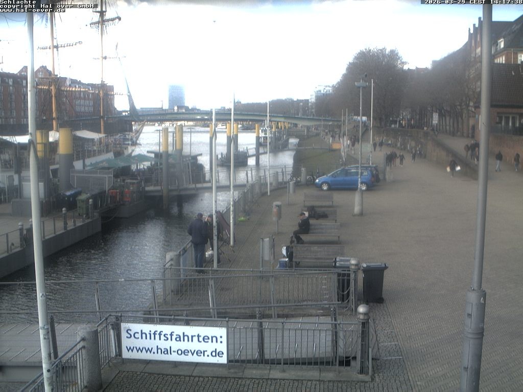 Archiv Foto Webcam Weserpromenade Schlachte Bremen