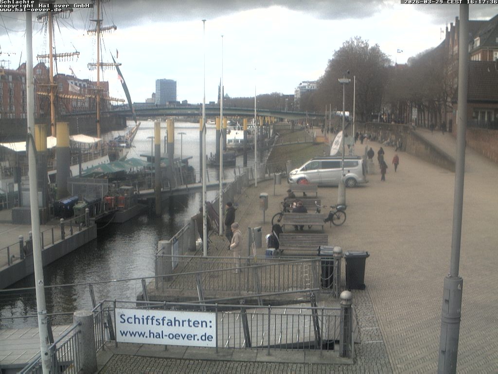 Archiv Foto Webcam Weserpromenade Schlachte Bremen