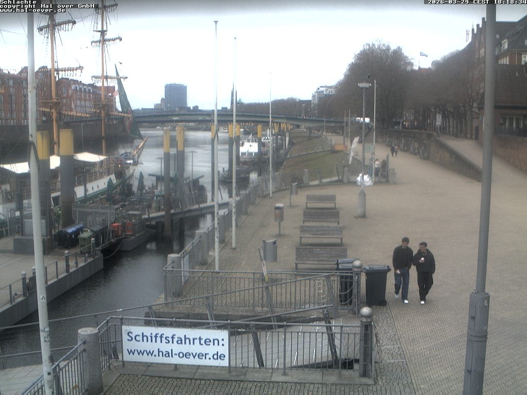 Archiv Foto Webcam Weserpromenade Schlachte Bremen