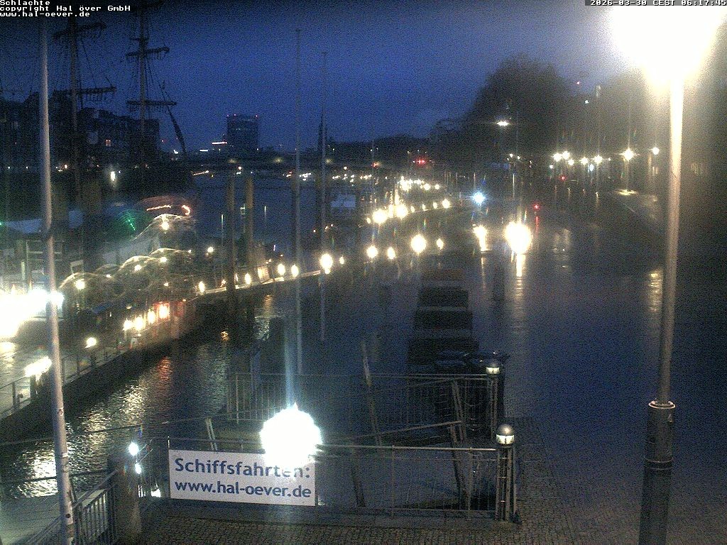 Archived image Webcam River Walk Schlachte Bremen
