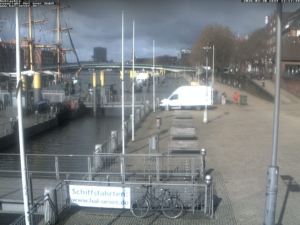 Archiv Foto Webcam Weserpromenade Schlachte Bremen