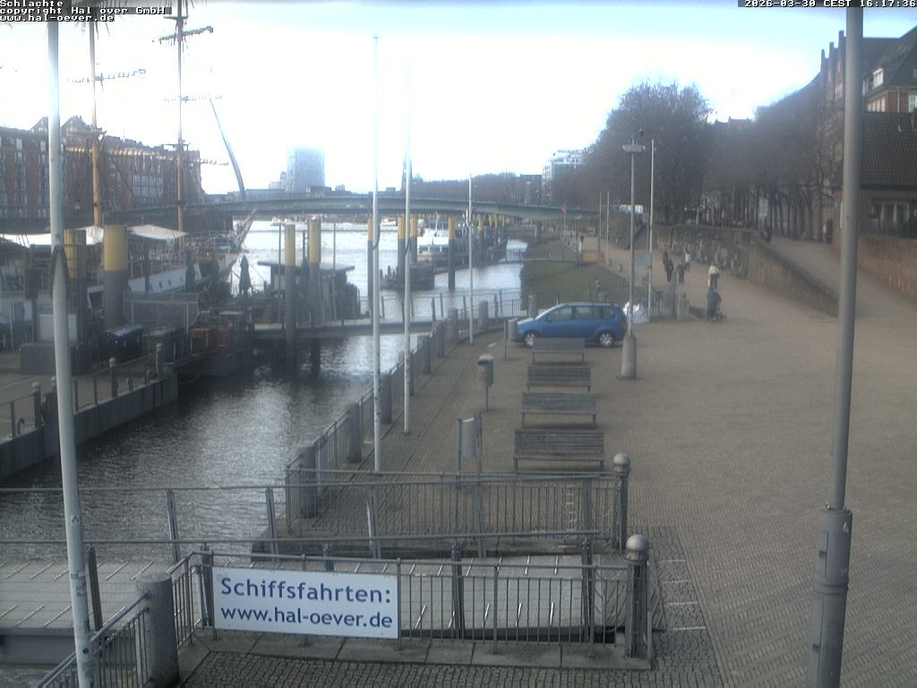 Archiv Foto Webcam Weserpromenade Schlachte Bremen