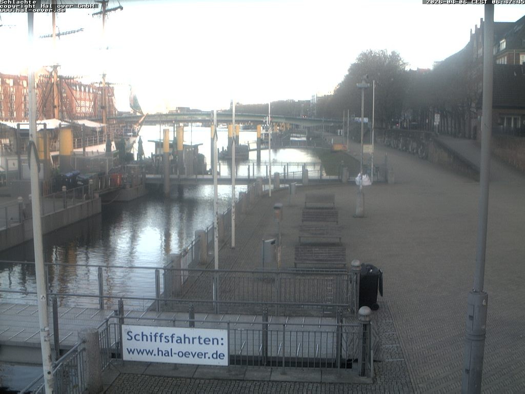 Archived image Webcam River Walk Schlachte Bremen
