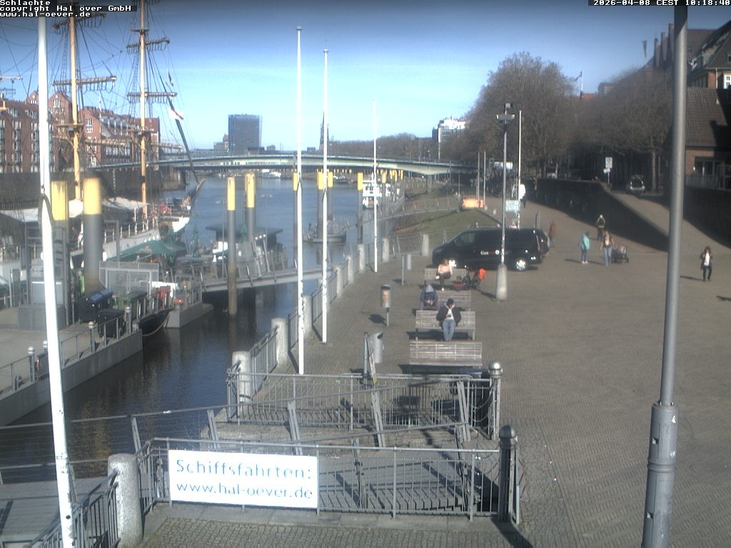 Archiv Foto Webcam Weserpromenade Schlachte Bremen
