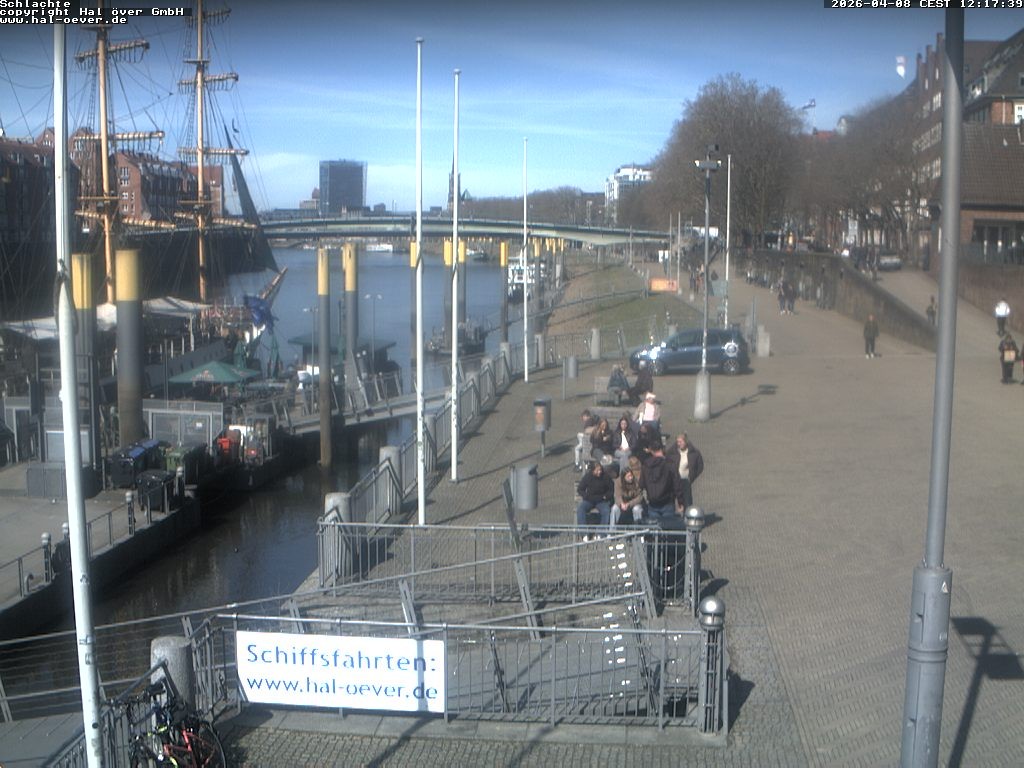 Archiv Foto Webcam Weserpromenade Schlachte Bremen