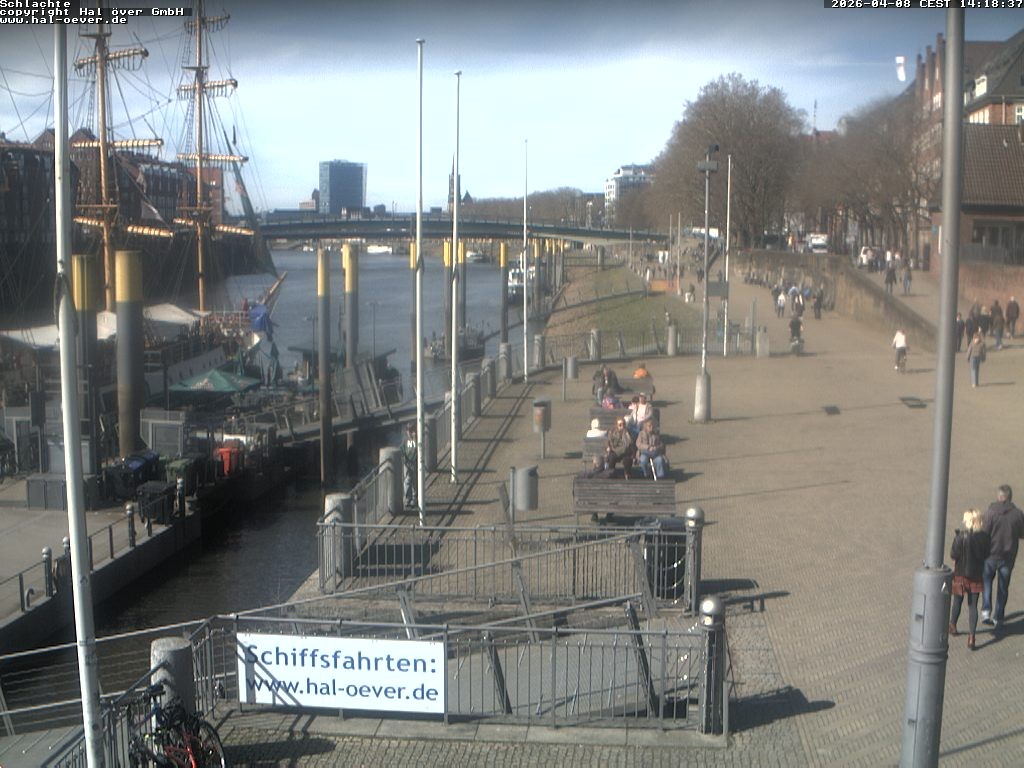 Archiv Foto Webcam Weserpromenade Schlachte Bremen