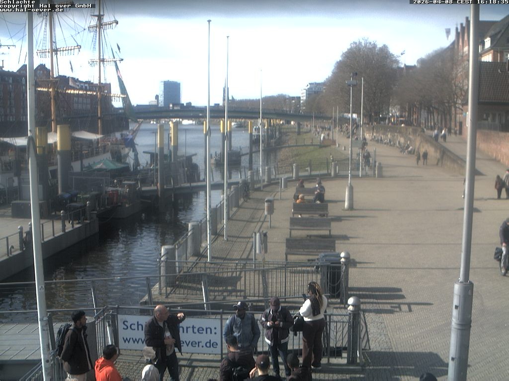Archiv Foto Webcam Weserpromenade Schlachte Bremen
