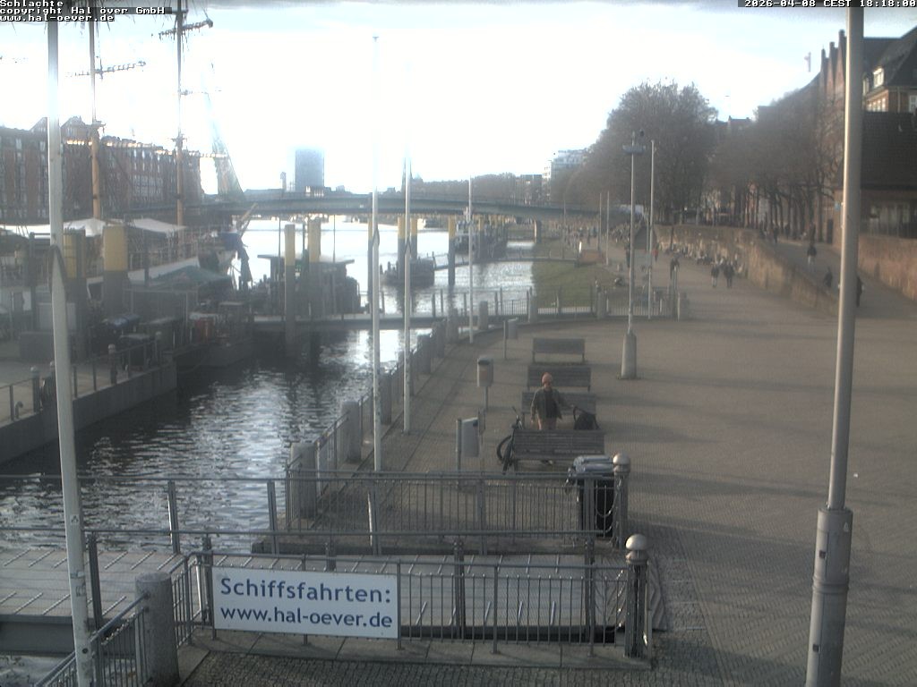 Archiv Foto Webcam Weserpromenade Schlachte Bremen
