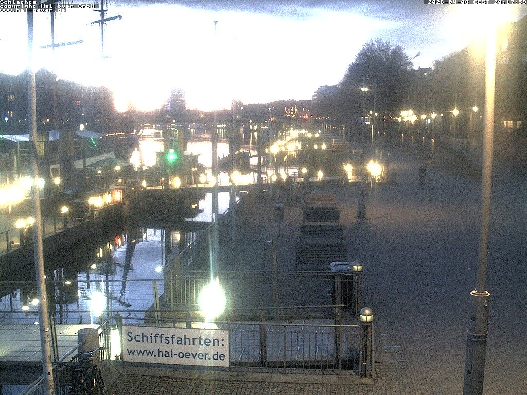 Archived image Webcam River Walk Schlachte Bremen