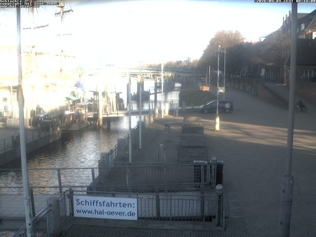 Archived image Webcam River Walk Schlachte Bremen