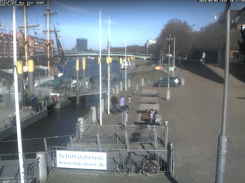 Archiv Foto Webcam Weserpromenade Schlachte Bremen