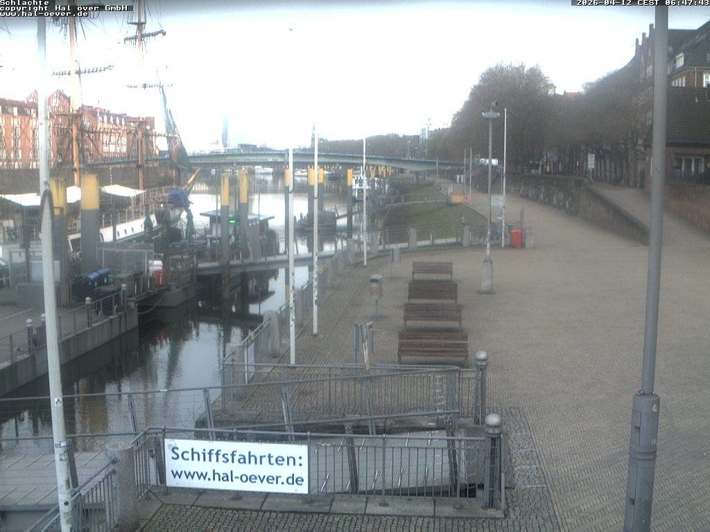 Archiv Foto Webcam Weserpromenade Schlachte Bremen