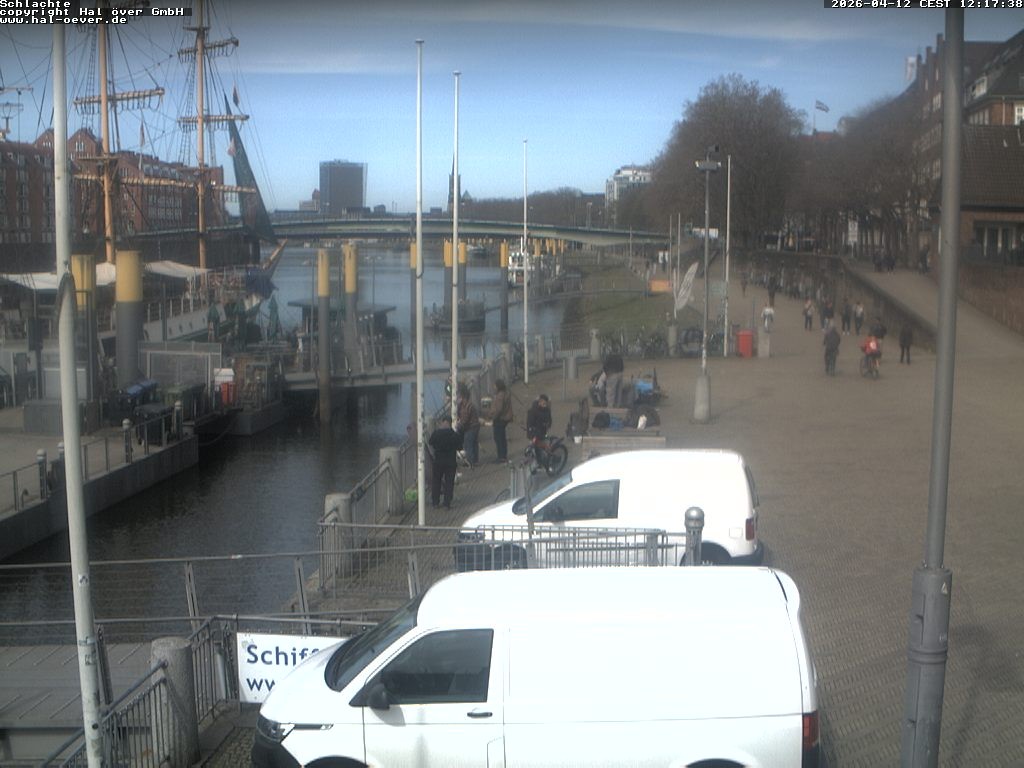 Archiv Foto Webcam Weserpromenade Schlachte Bremen