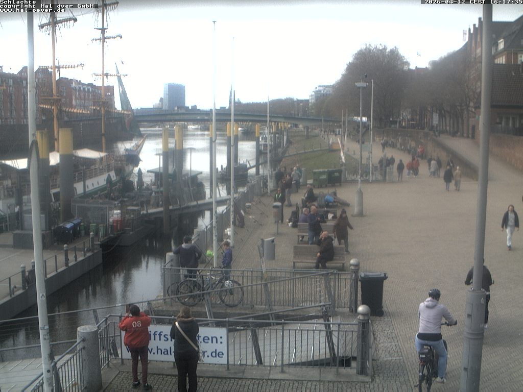 Archiv Foto Webcam Weserpromenade Schlachte Bremen